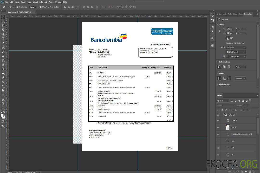 Colombie Bancolombia excel pdf template Colombie Bancolombia excel pdf template